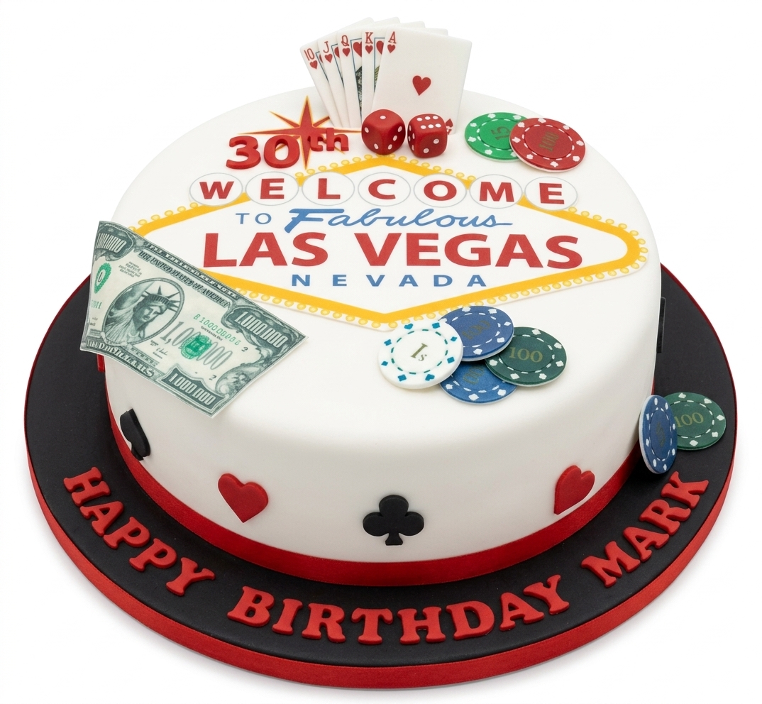 Fabulous Las Vegas Birthday Cake