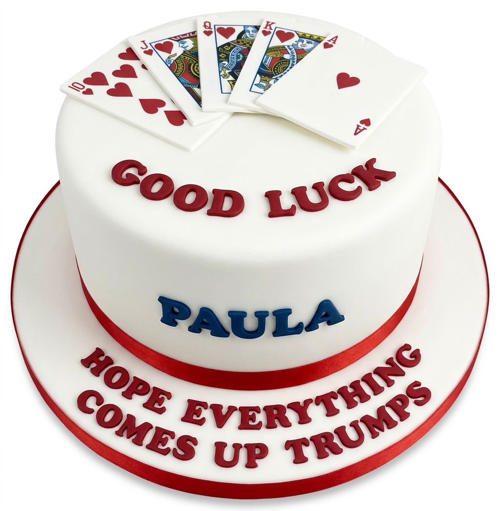 Card Player Theme Birthday Cake