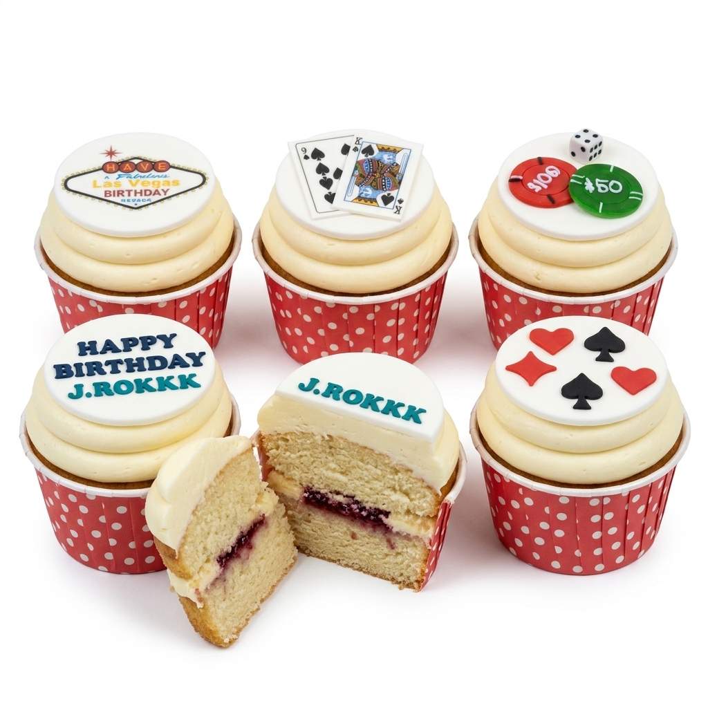 Las Vegas Casino Birthday Cupcakes