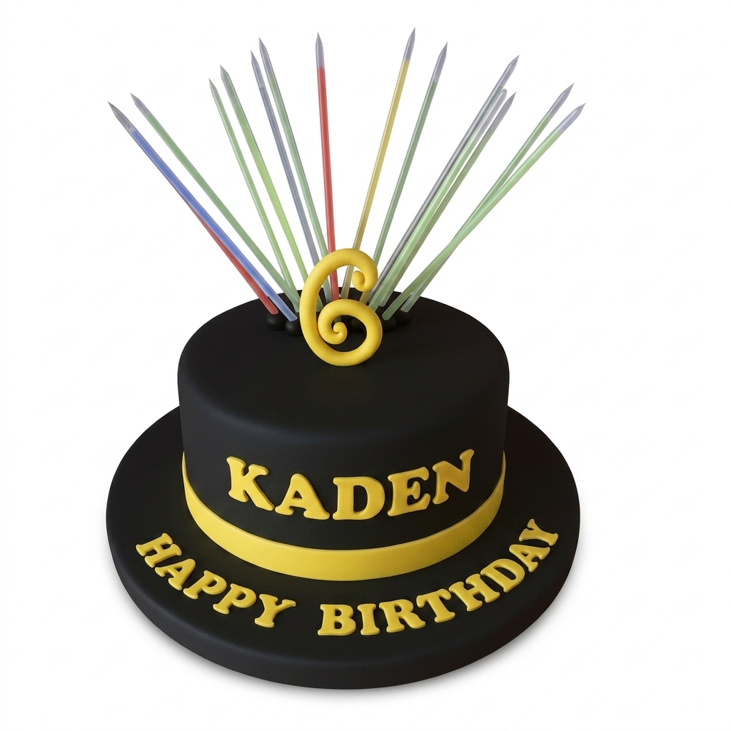 Vibrant Kids Birthday Cake with Custom Age Topper