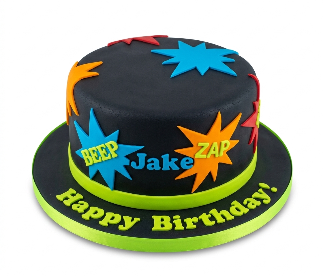Dynamic Comic Book Birthday Cake