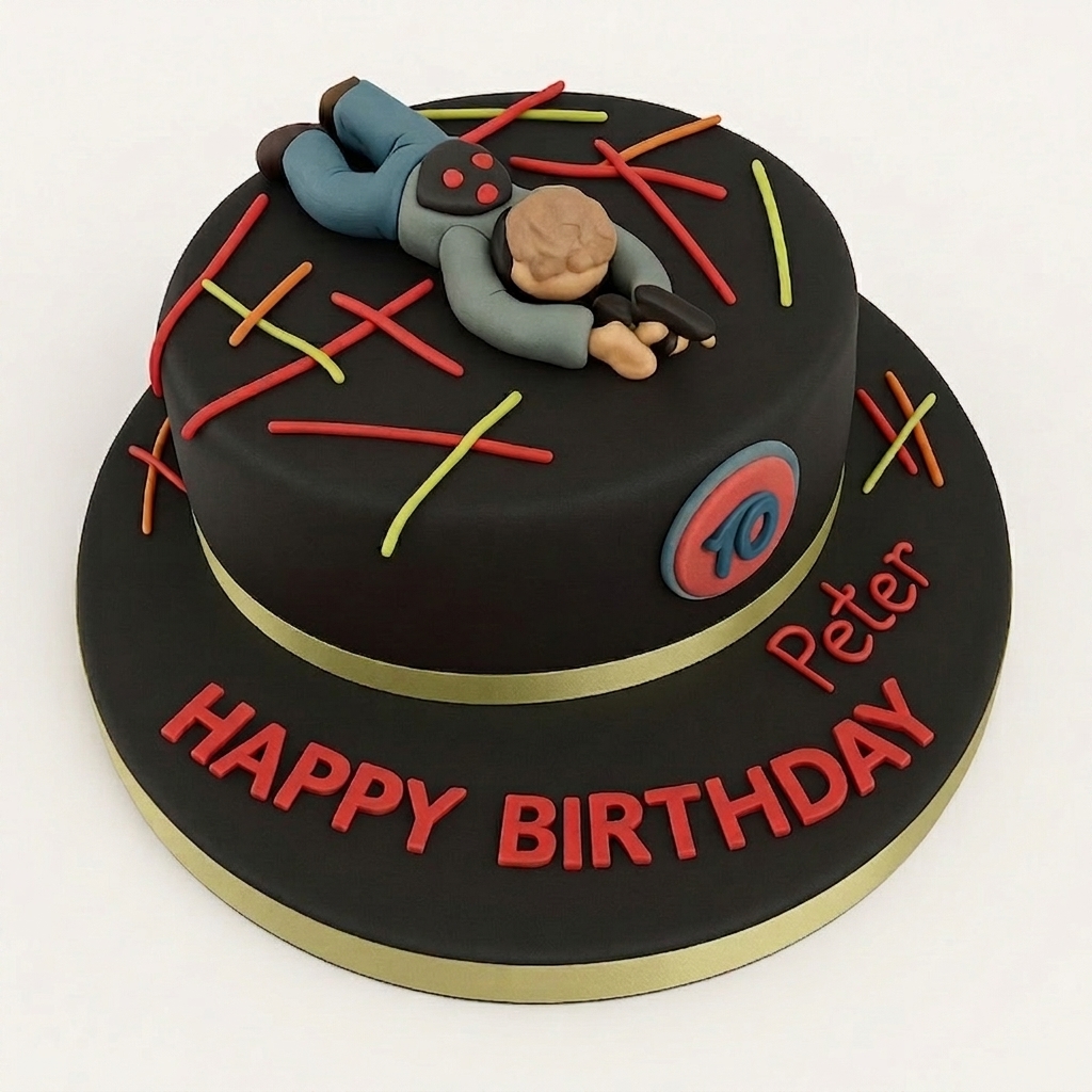 Laser Tag Birthday Cake
