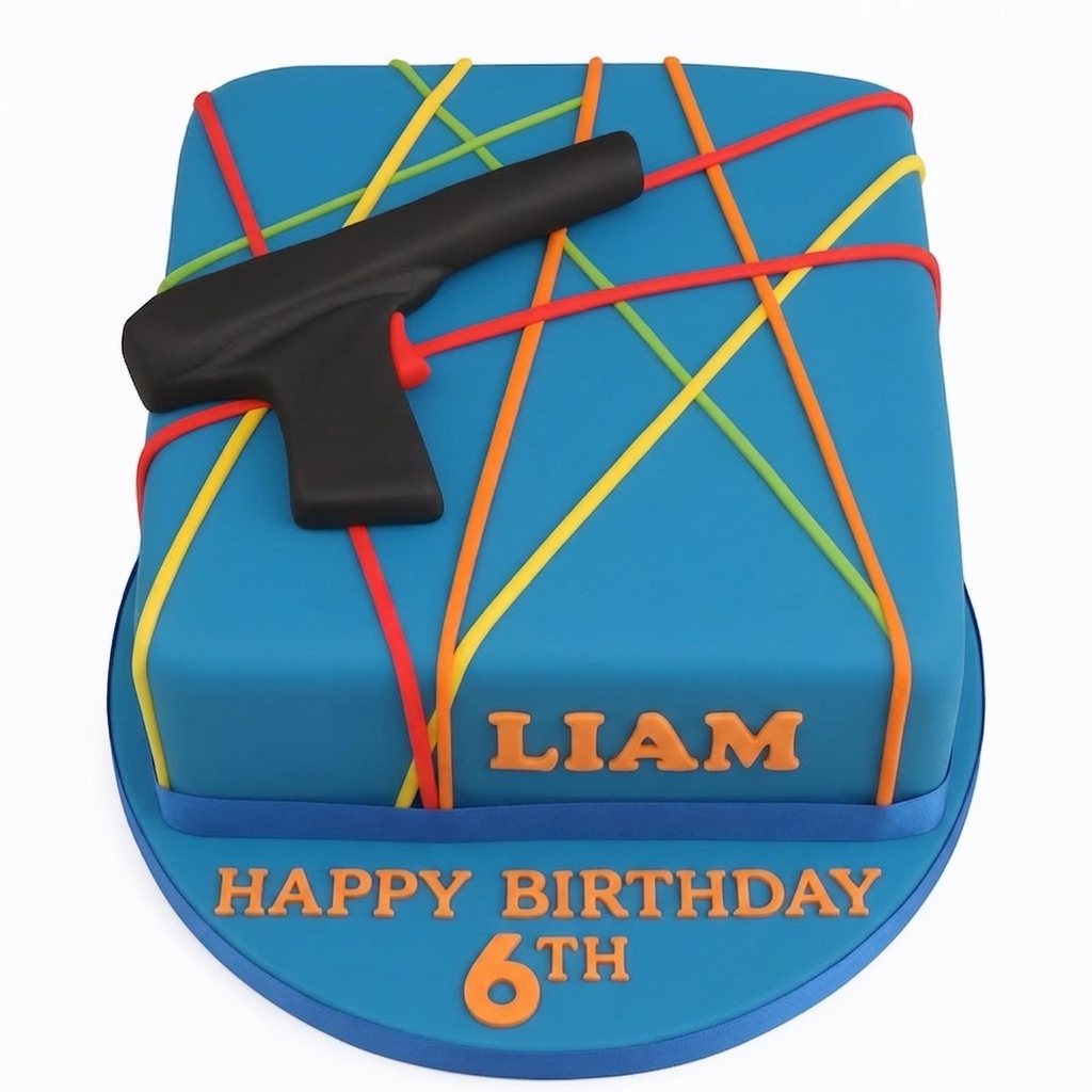 Laser Tag Theme Birthday Cake for Boys