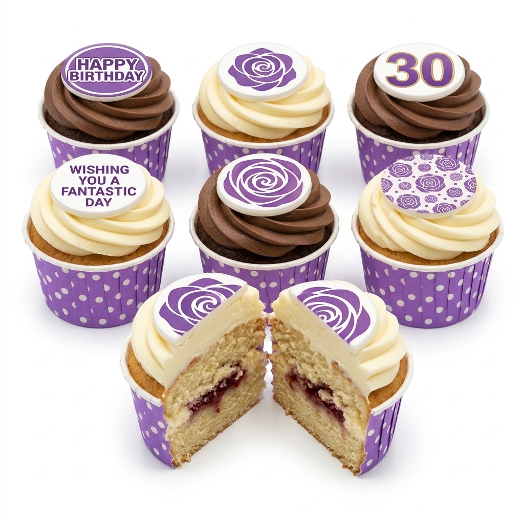 Rose Swirl Birthday Cupcakes for Her
