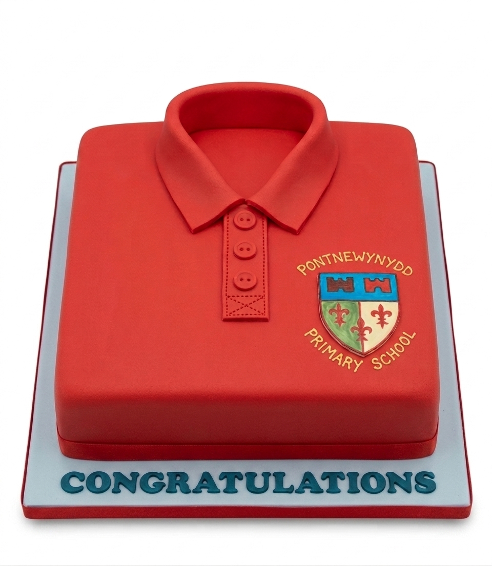 School Leavers Polo Shirt Celebration Cake