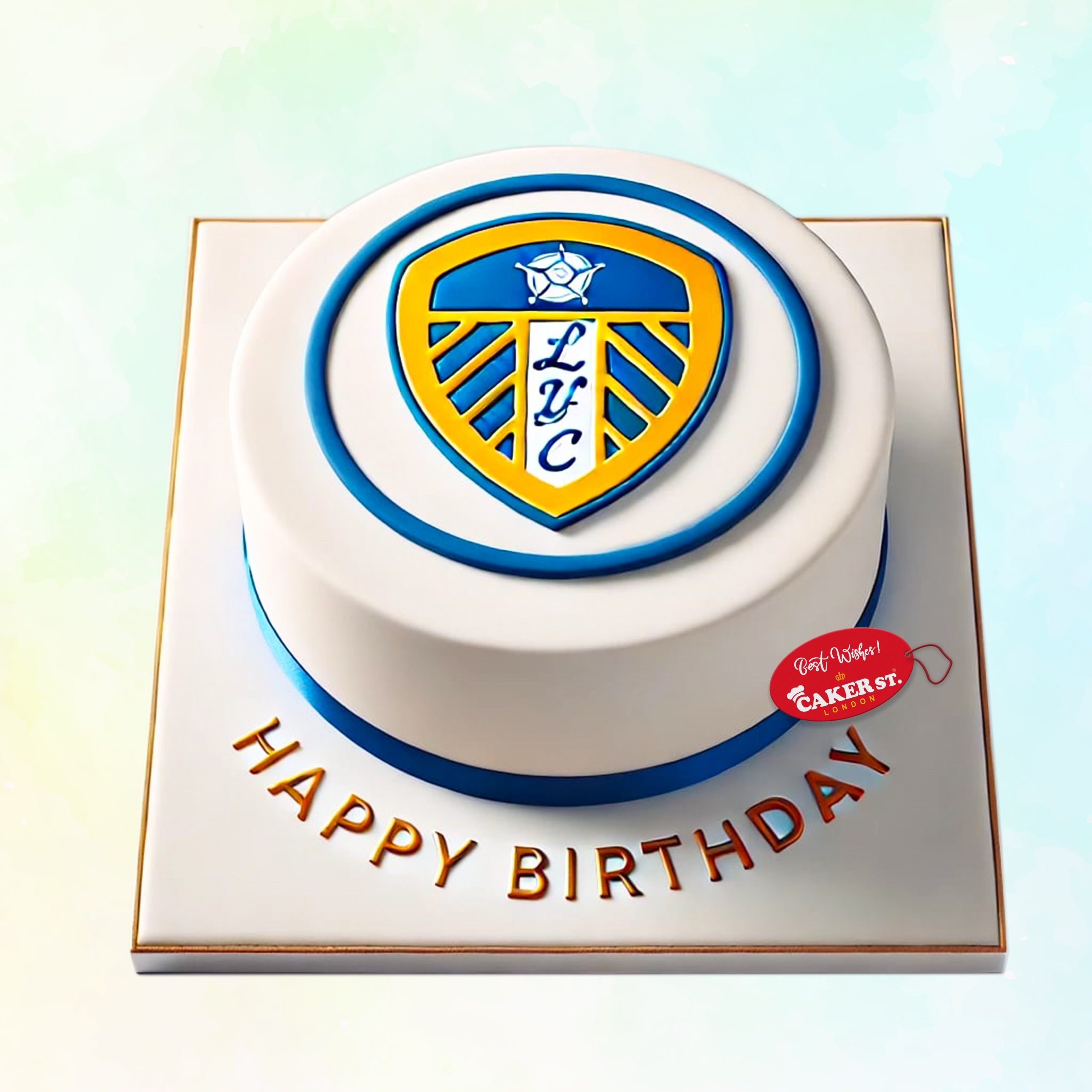 Leeds United Football birthday cake