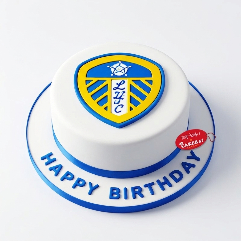 Leeds United Football Birthday Cake