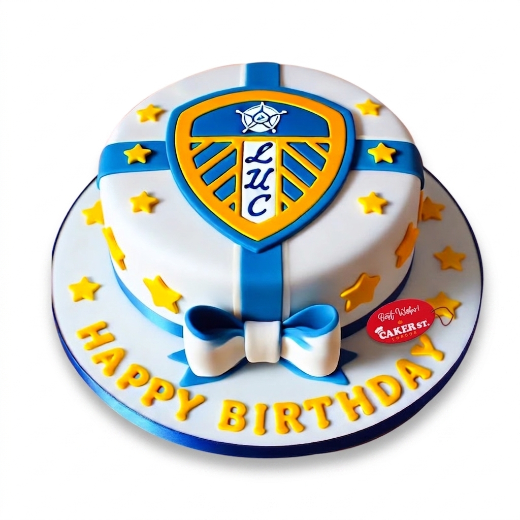 Leeds United Football Birthday Cake