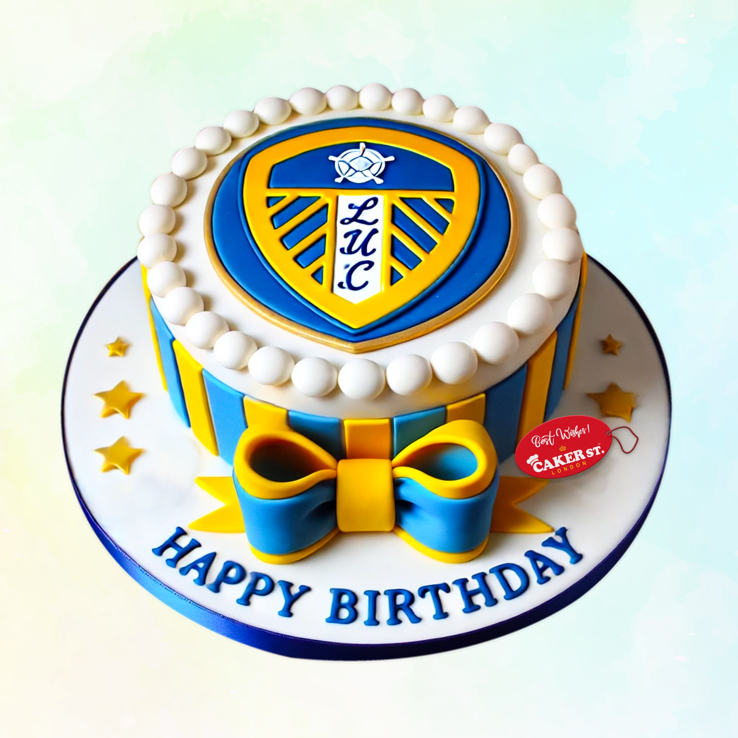 Leeds United Football Birthday Cake