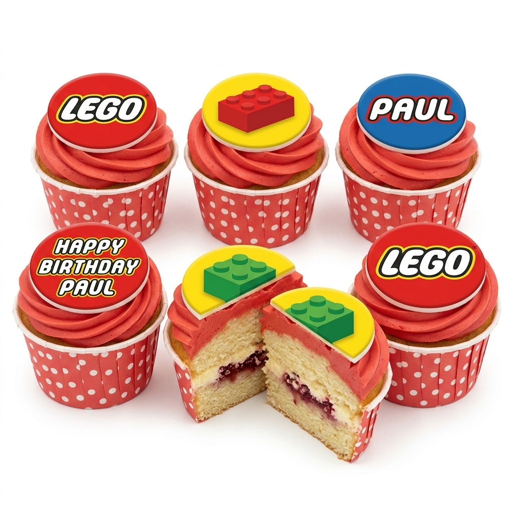 Lego Theme Birthday Cupcakes