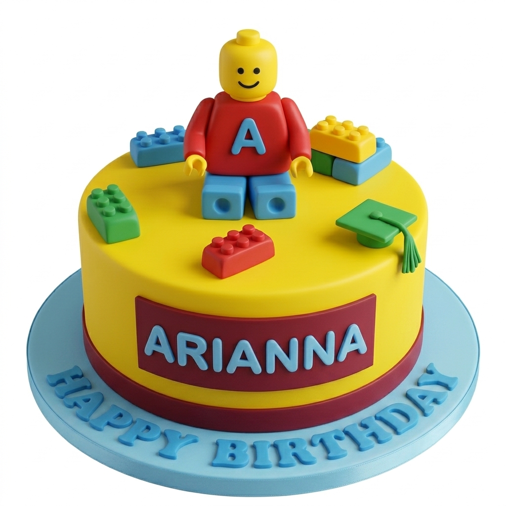 Lego Building Blocks Kids Birthday Cake