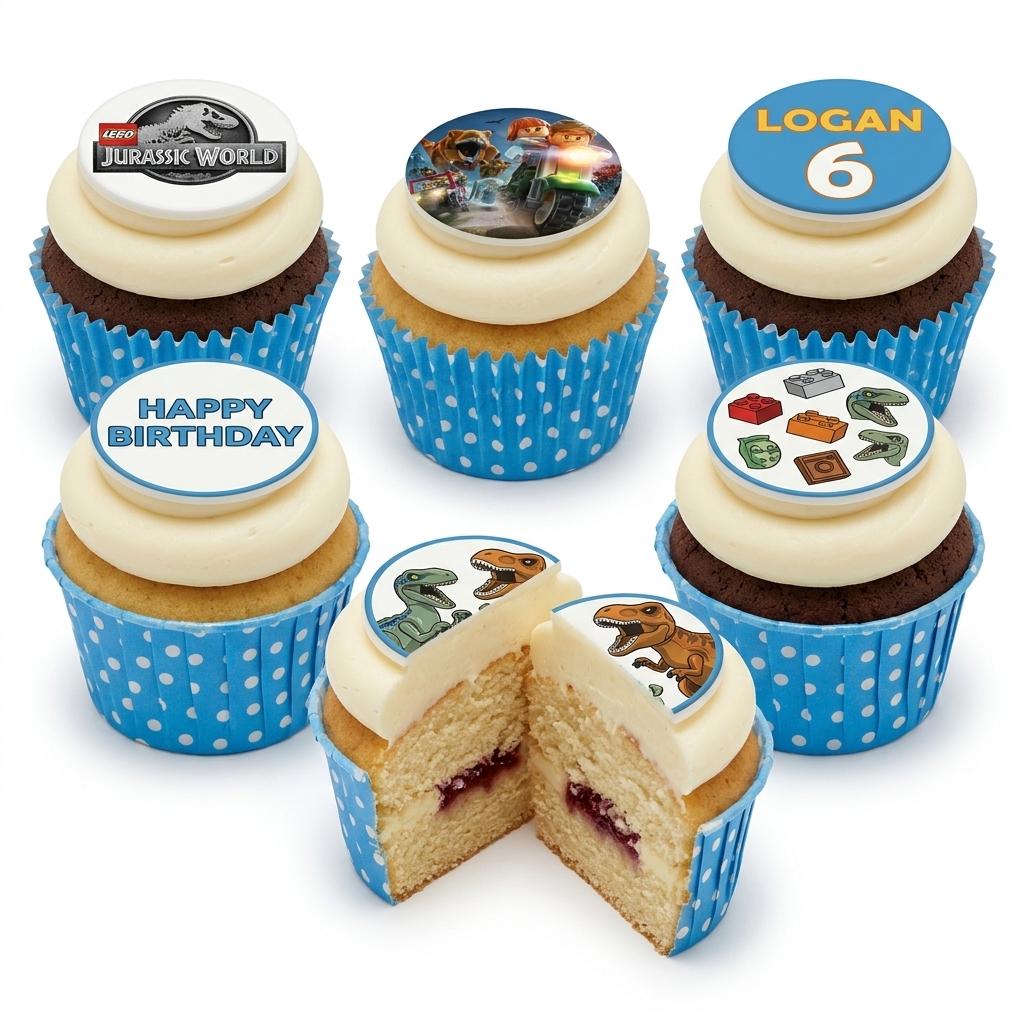 LEGO Jurassic World Birthday Cupcakes