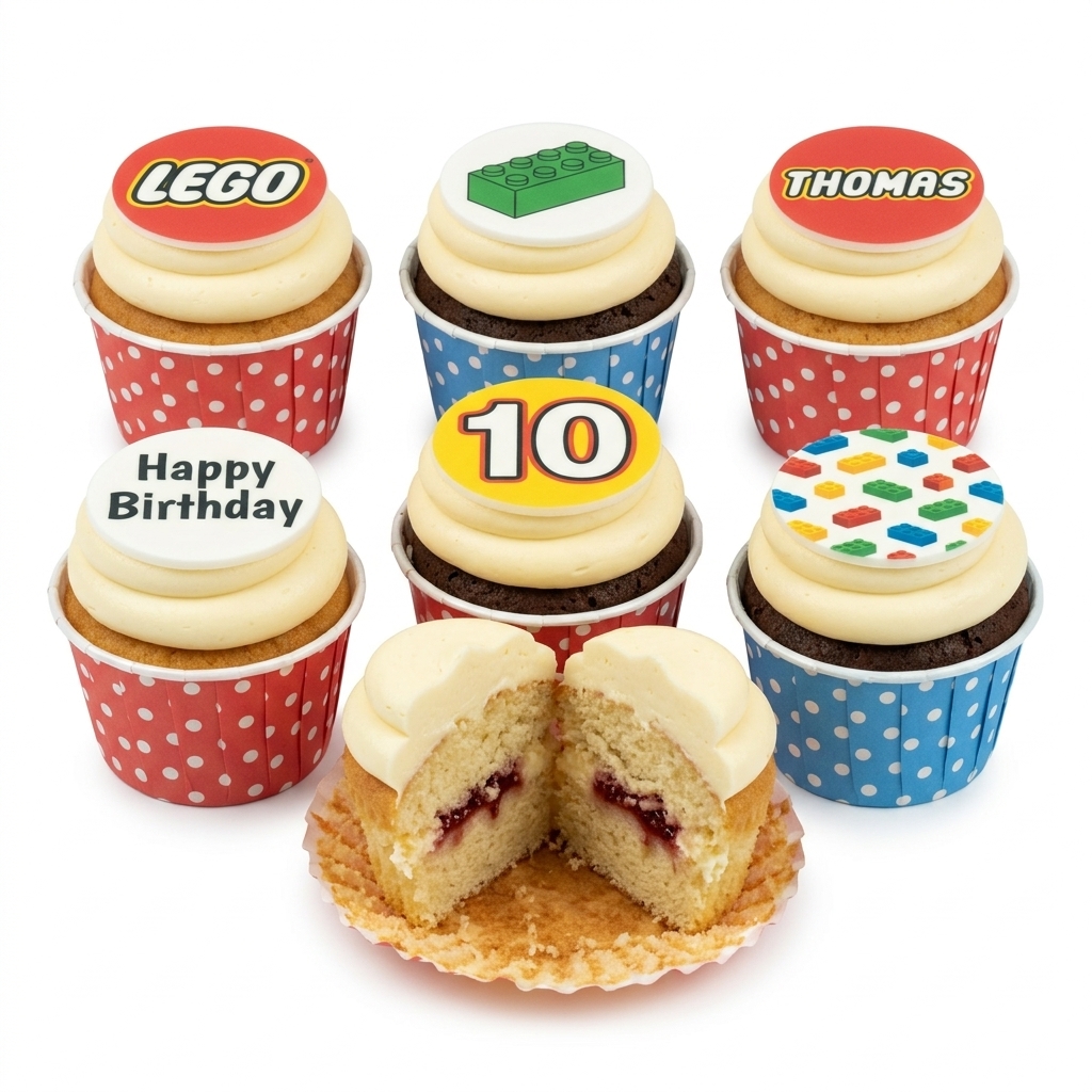 Lego Theme Birthday Cupcakes for Kids