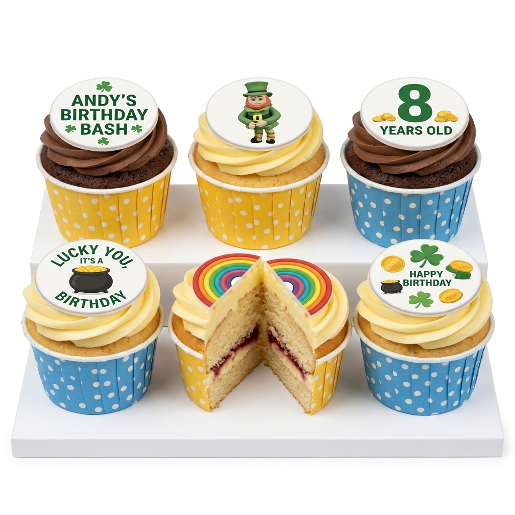 Irish Luck Birthday Cupcakes