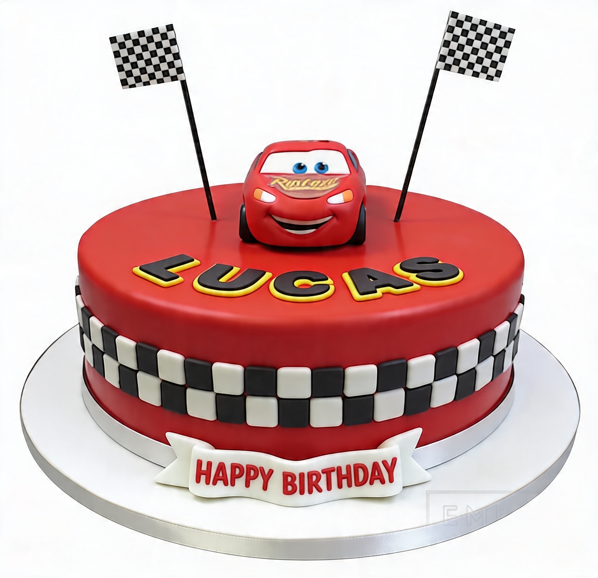 Lightning McQueen Racing Car Birthday Cake