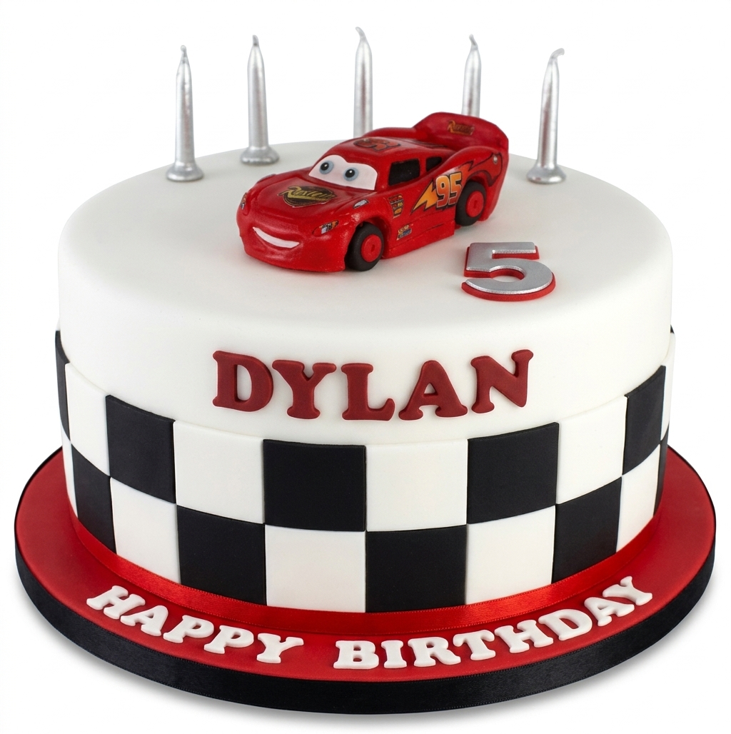 Lightning McQueen Disney Cars Kids Birthday Cake