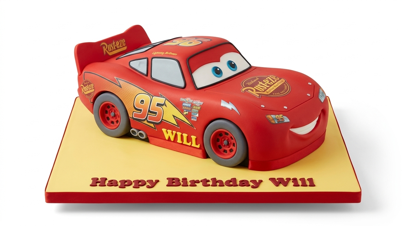 Disney Lightning McQueen Car Birthday Cake