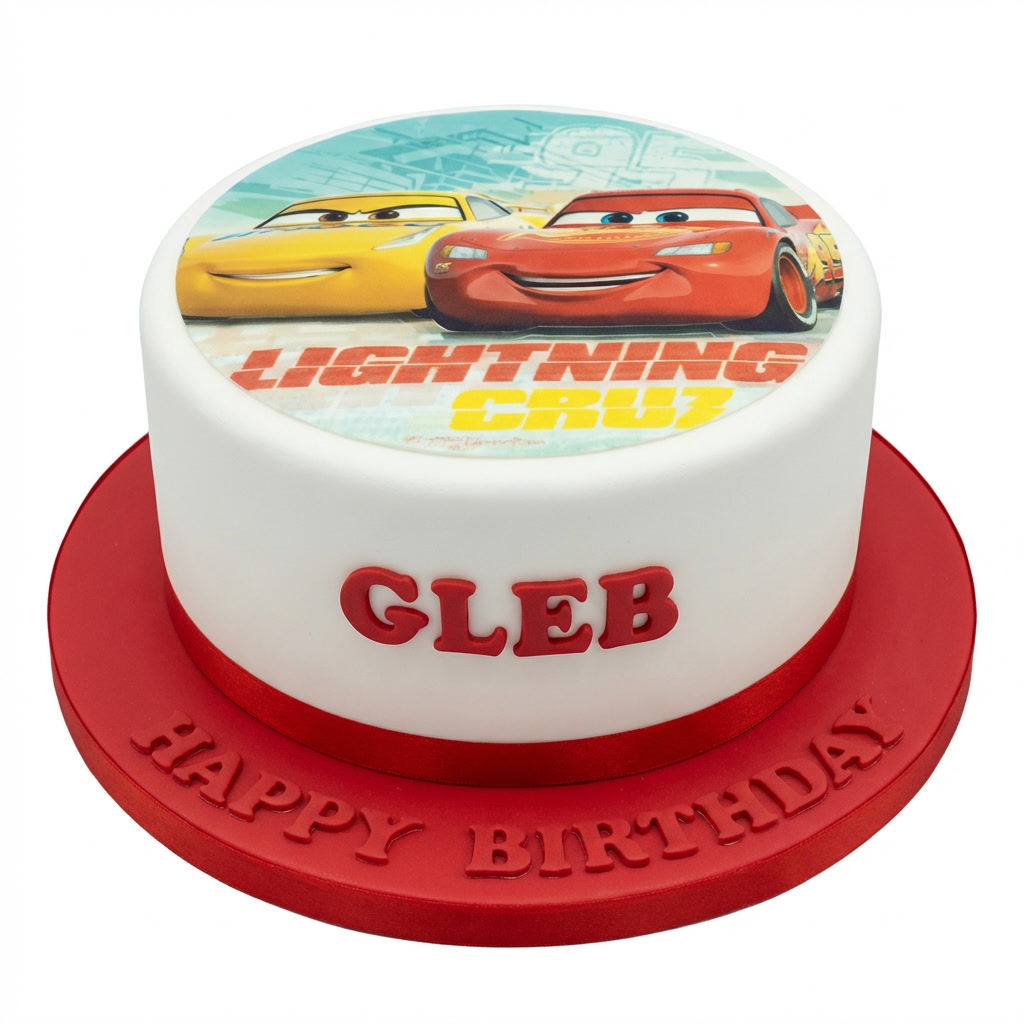 Disney Cars Lightning McQueen Birthday Cake