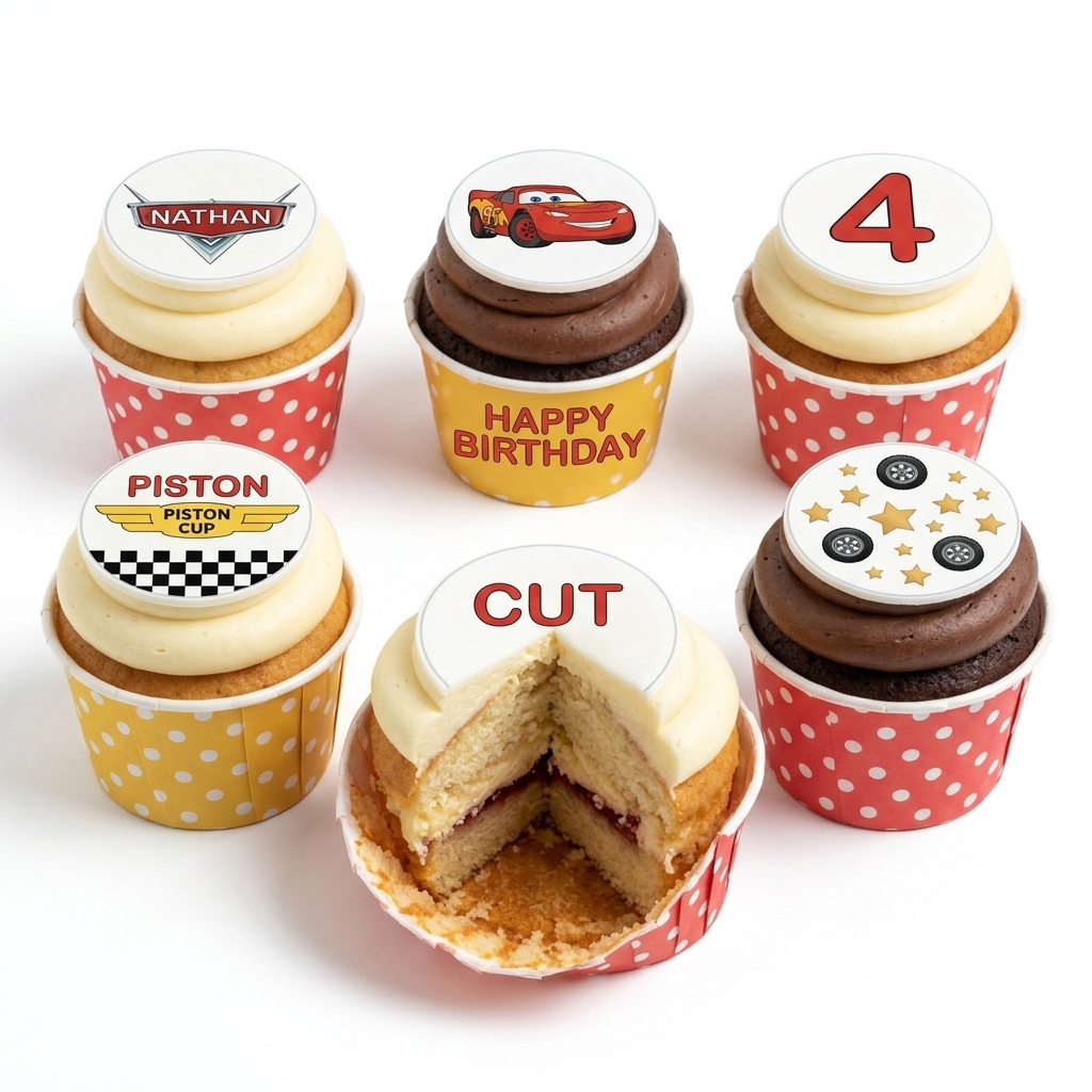 Disney Cars Theme Birthday Cupcakes