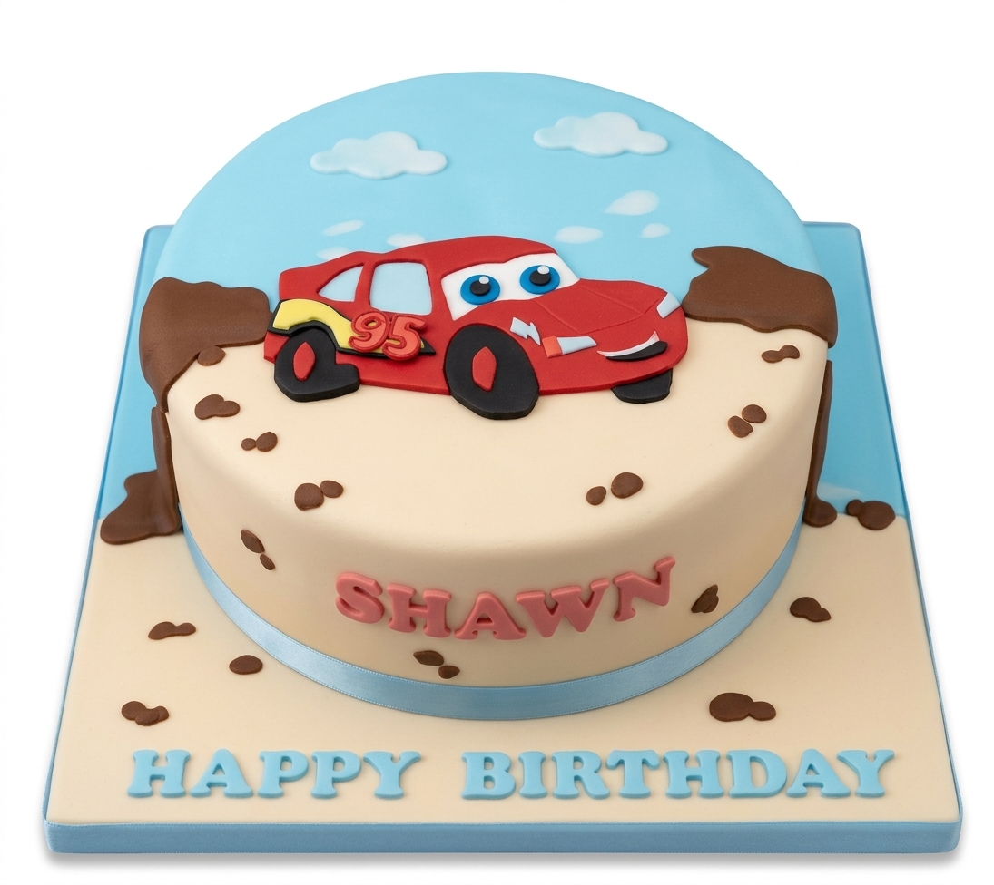 Lightning McQueen Birthday Cake for Kids