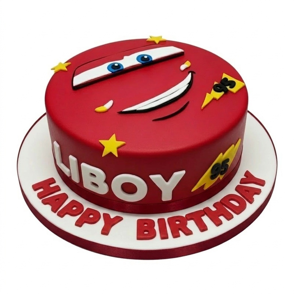 Lightning McQueen Cars Birthday Cake