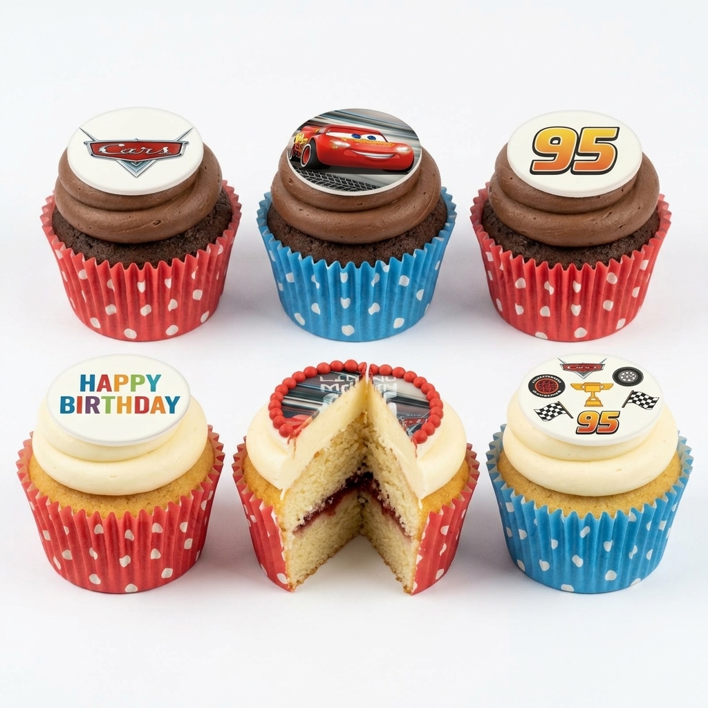 Lightning McQueen Birthday Cupcakes