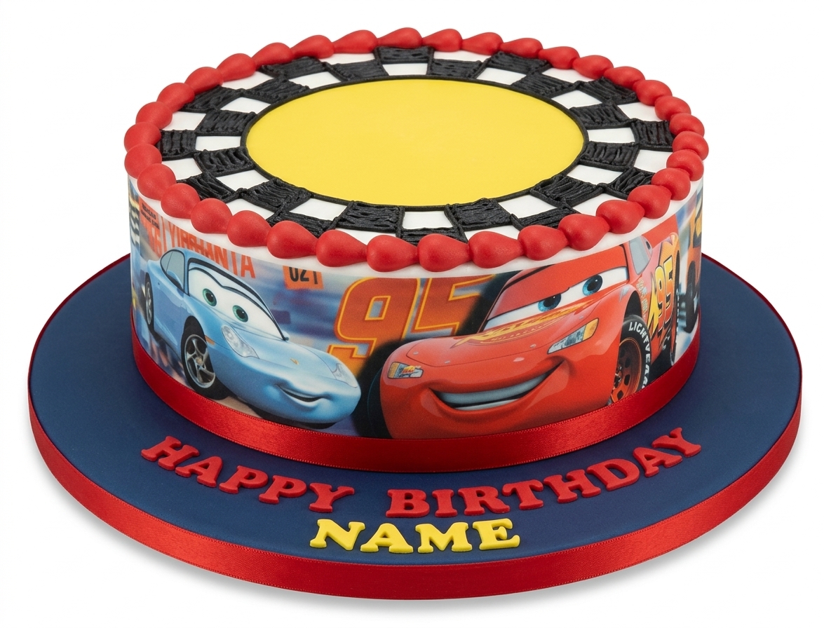 Disney Cars Racing Birthday Cake