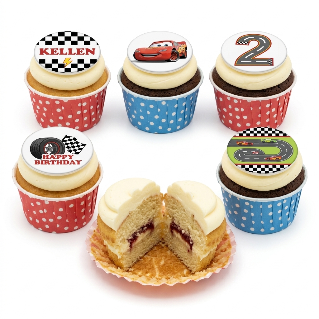 Disney Cars Birthday Cupcakes | Personalised Racing Theme