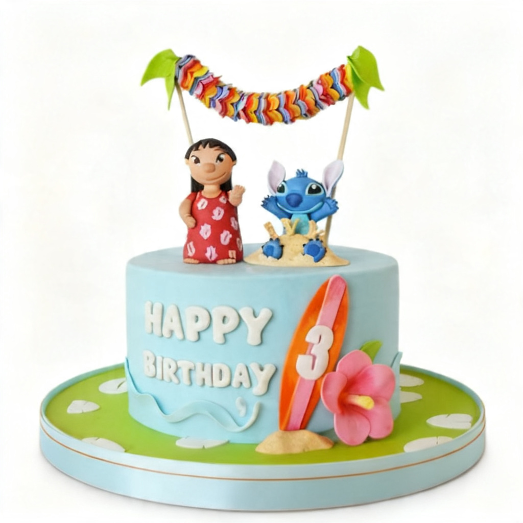 Lilo and Stitch Theme Birthday Cake