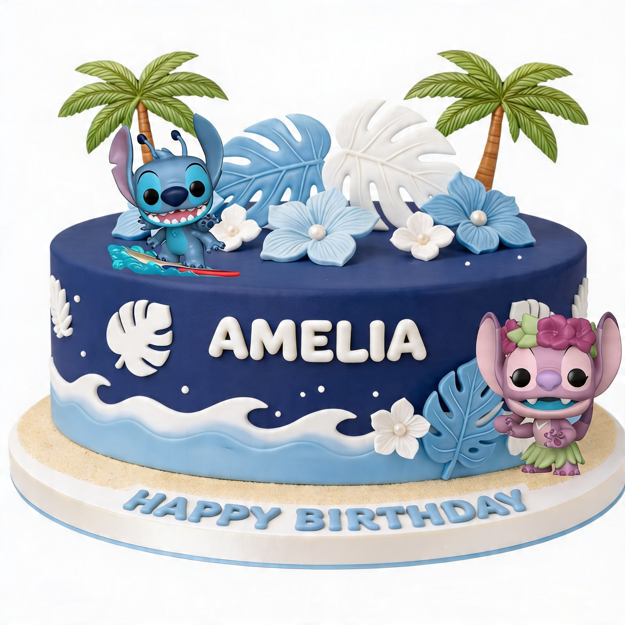 Lilo & Stitch Tropical Birthday Cake