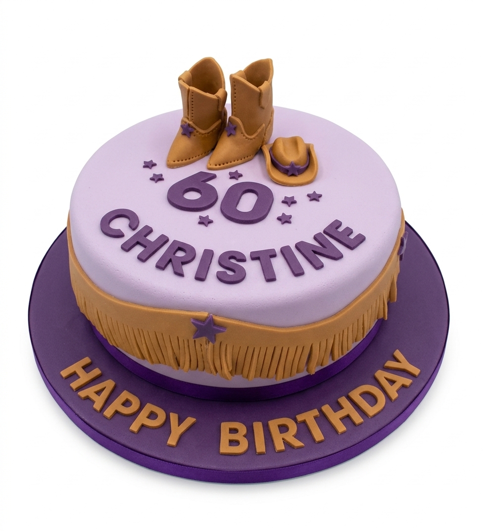 Cowgirl Boots Birthday Cake