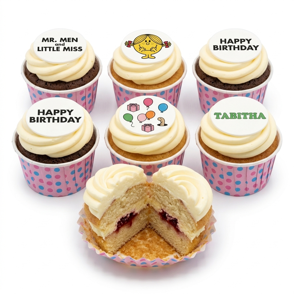 Mr Men Little Miss Birthday Cupcakes