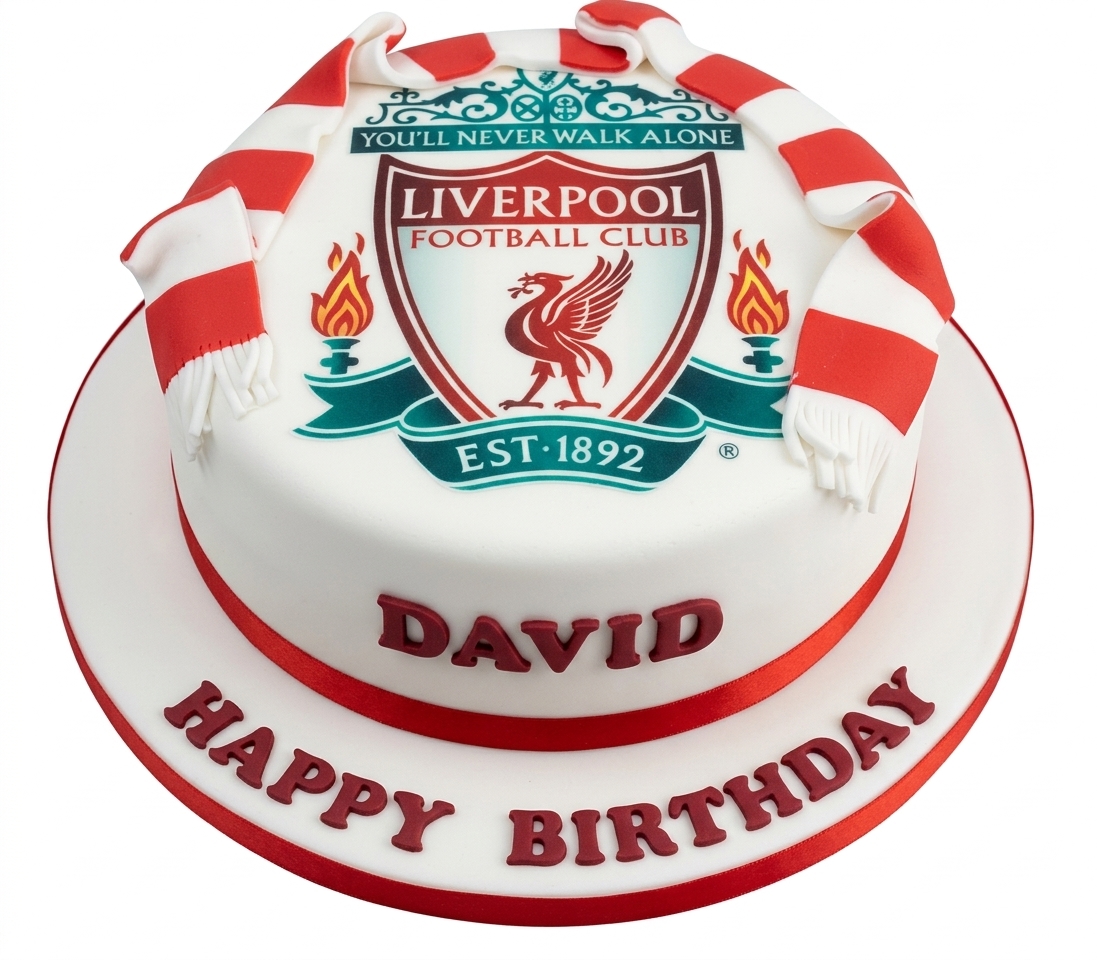 Liverpool FC Football Birthday Cake