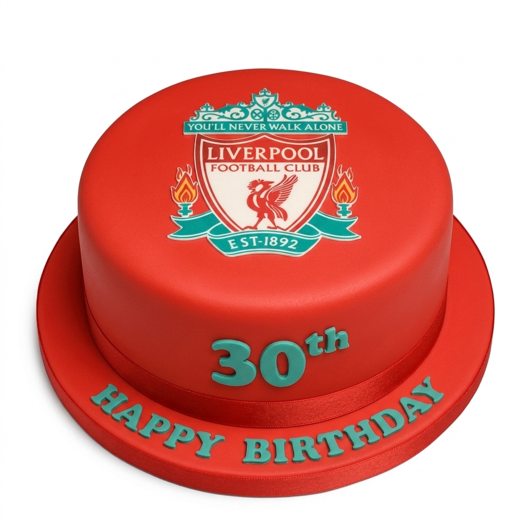 Liverpool FC Football Birthday Cake