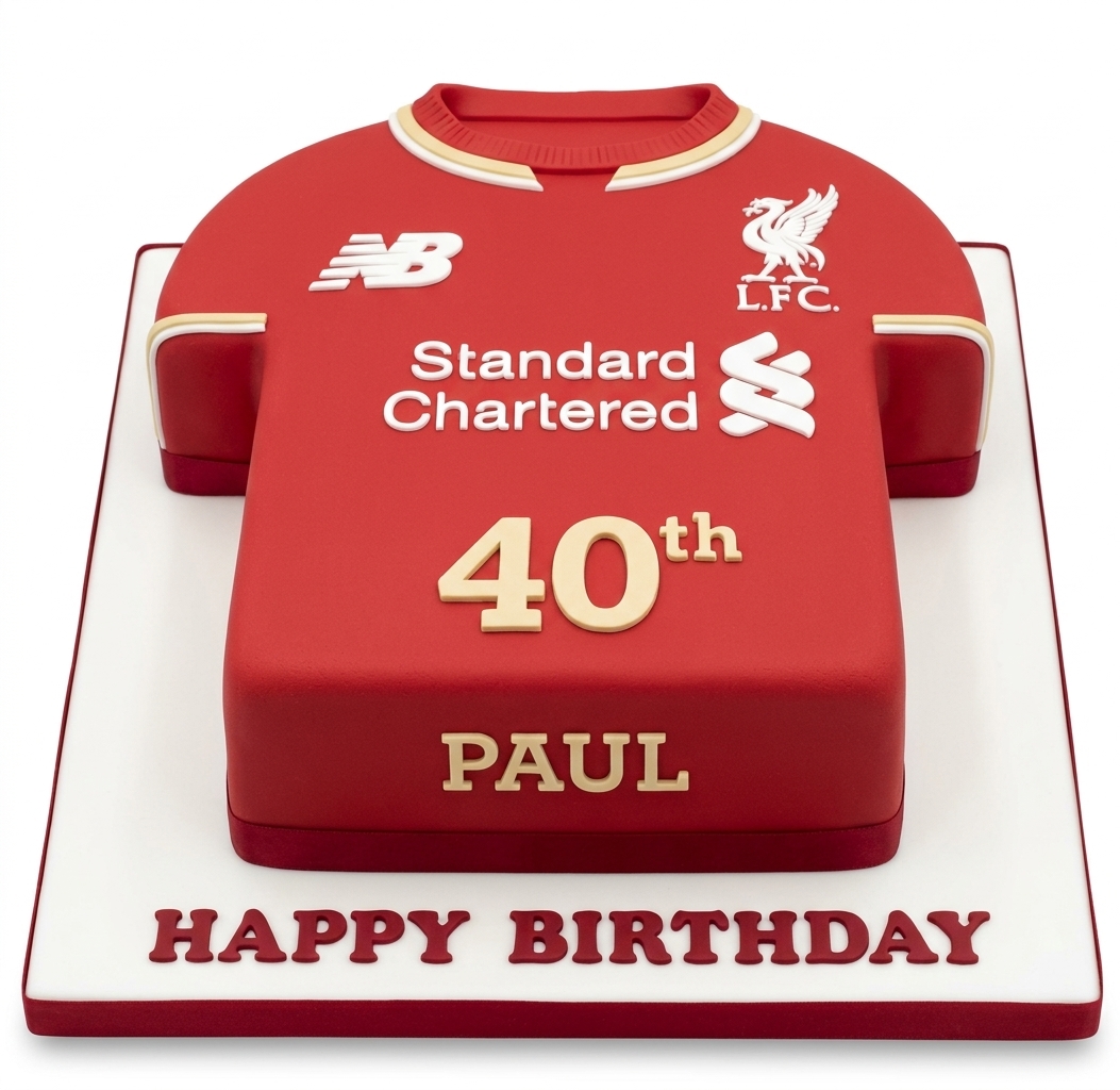 Liverpool FC Football Shirt Birthday Cake
