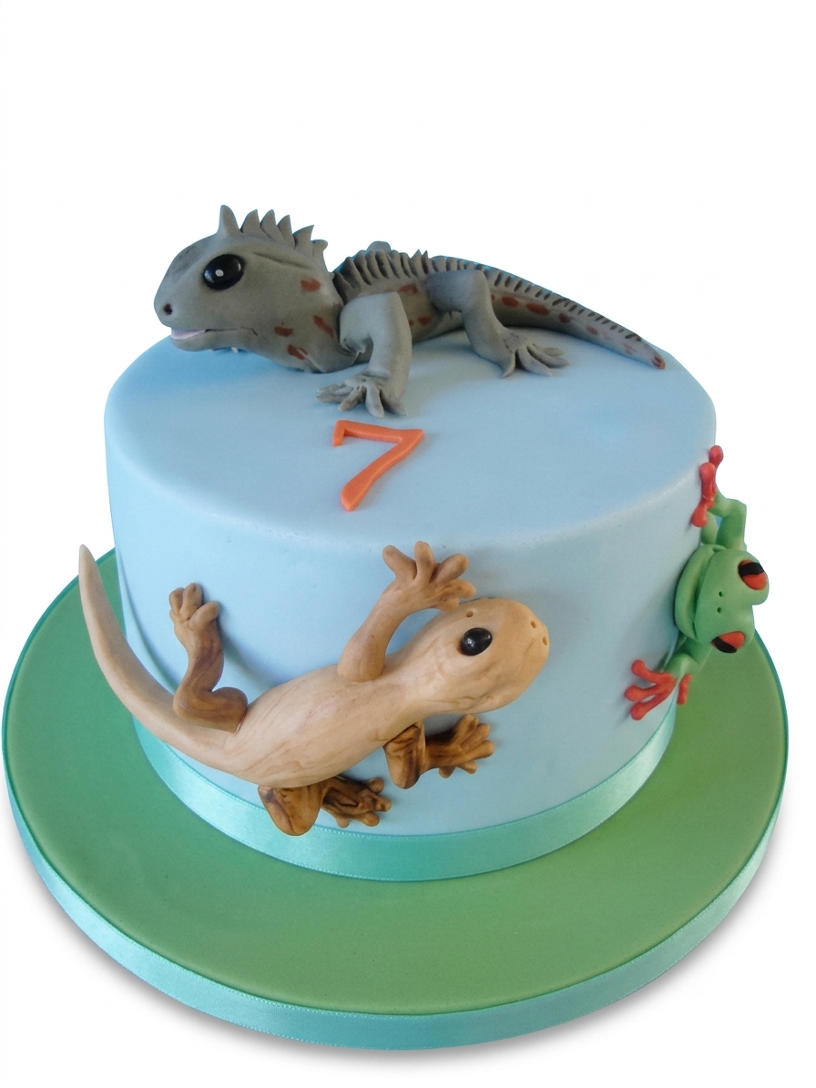 Reptile & Lizard Kids Birthday Cake