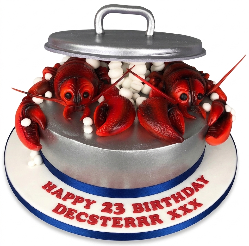Lobster Birthday Cake in a Pot