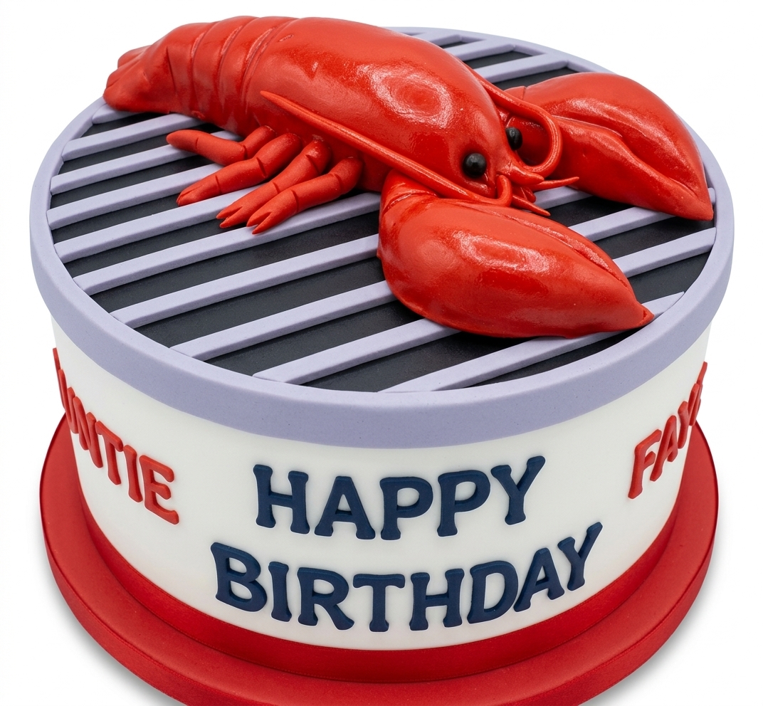 Lobster Grill Birthday Cake