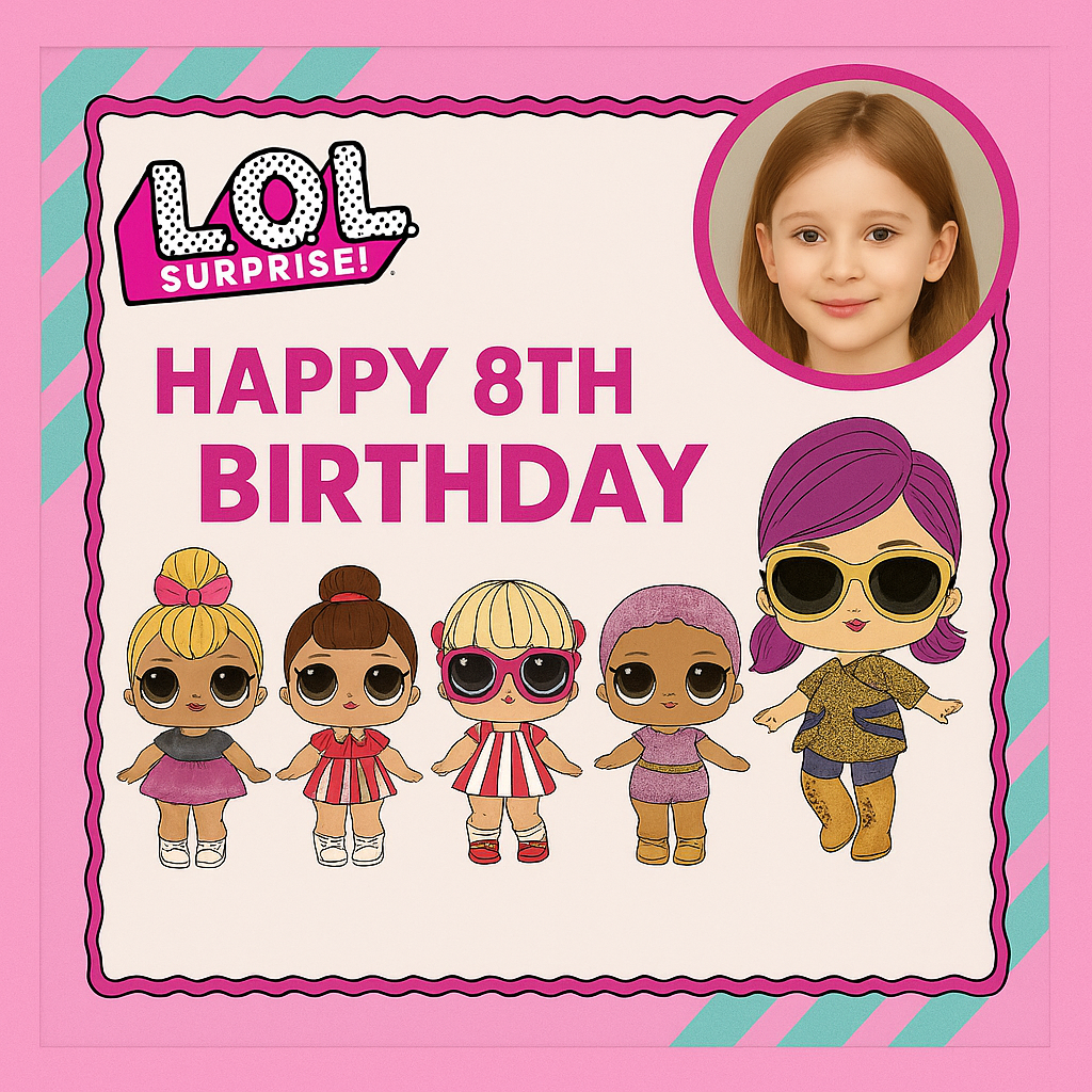 Lol Dolls Photo Cake