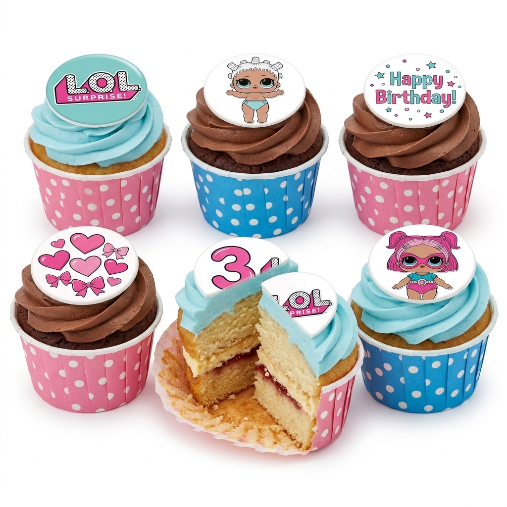 LOL Surprise Birthday Cupcakes