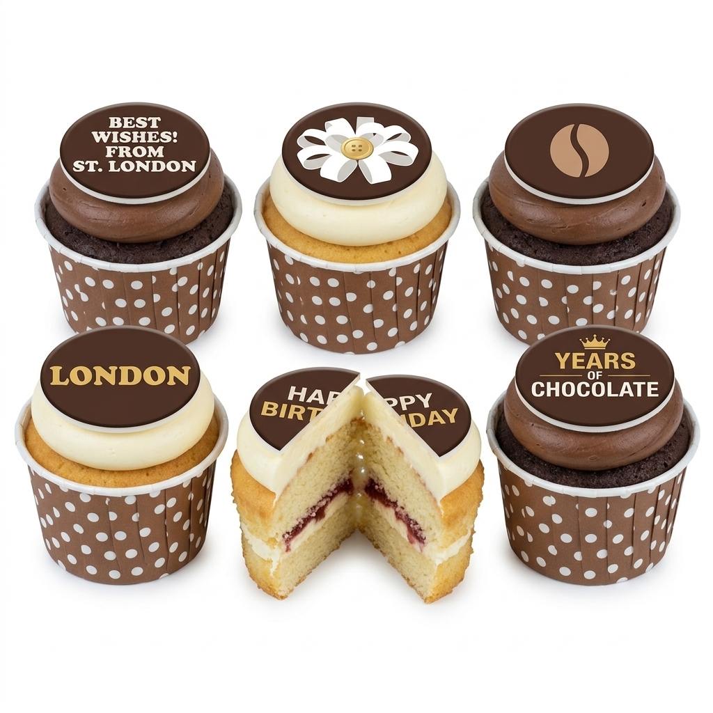 Chocolate Birthday Cupcakes with Custom Messages