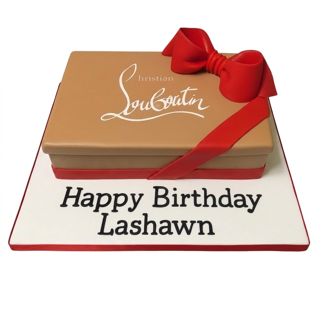 Christian Louboutin Shoe Box Birthday Cake