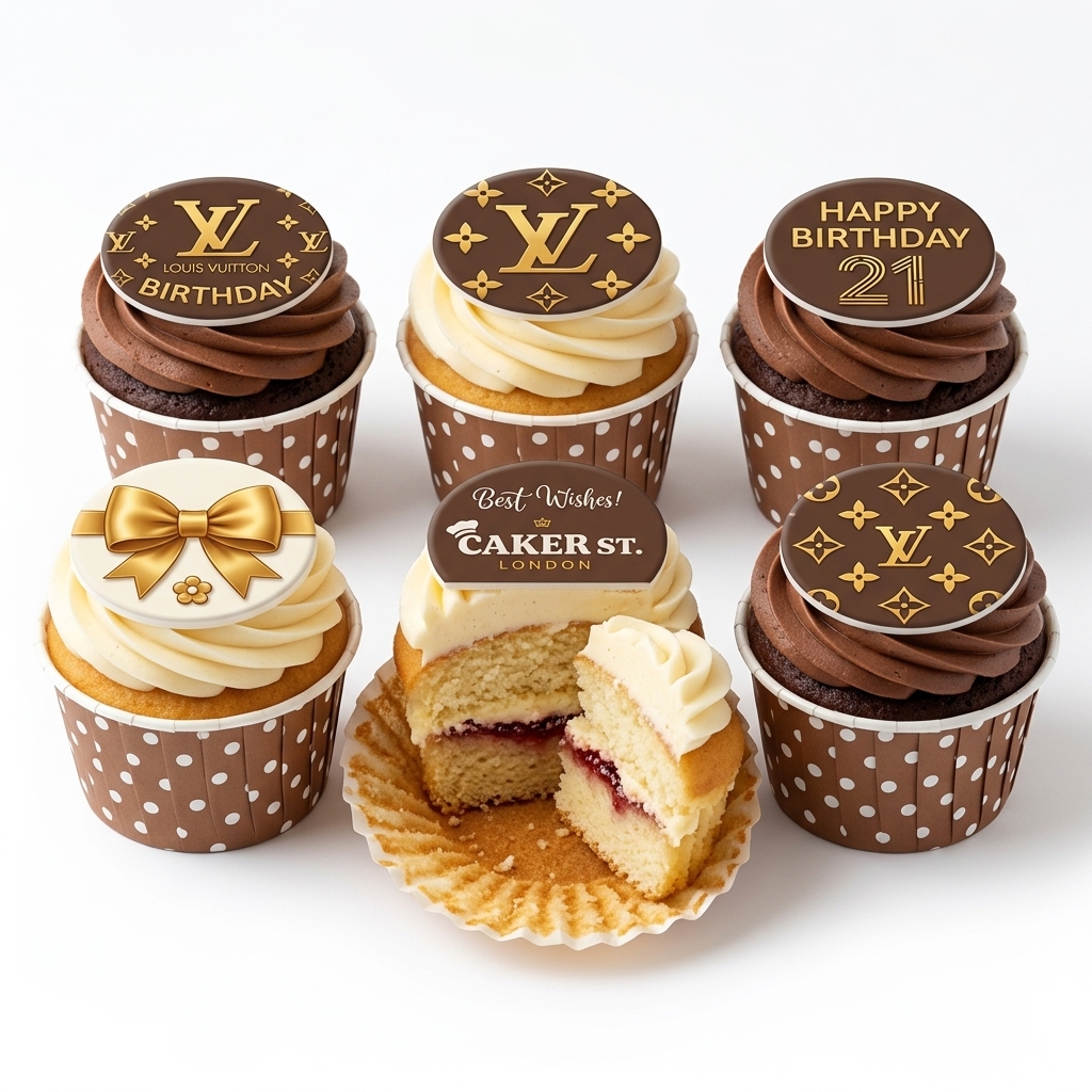 Louis Vuitton Birthday Cupcakes for Her