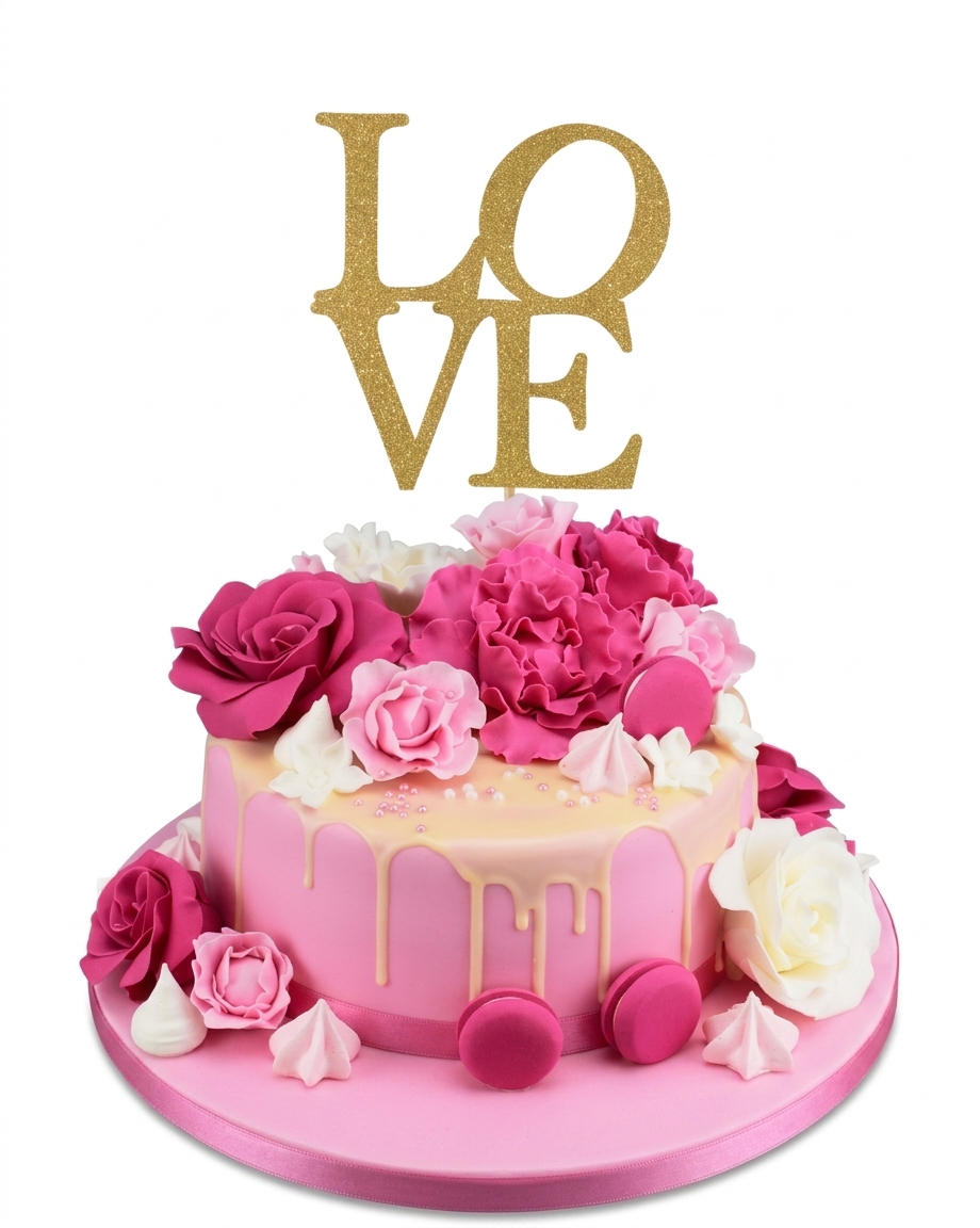 Floral Drip Birthday Cake for Her