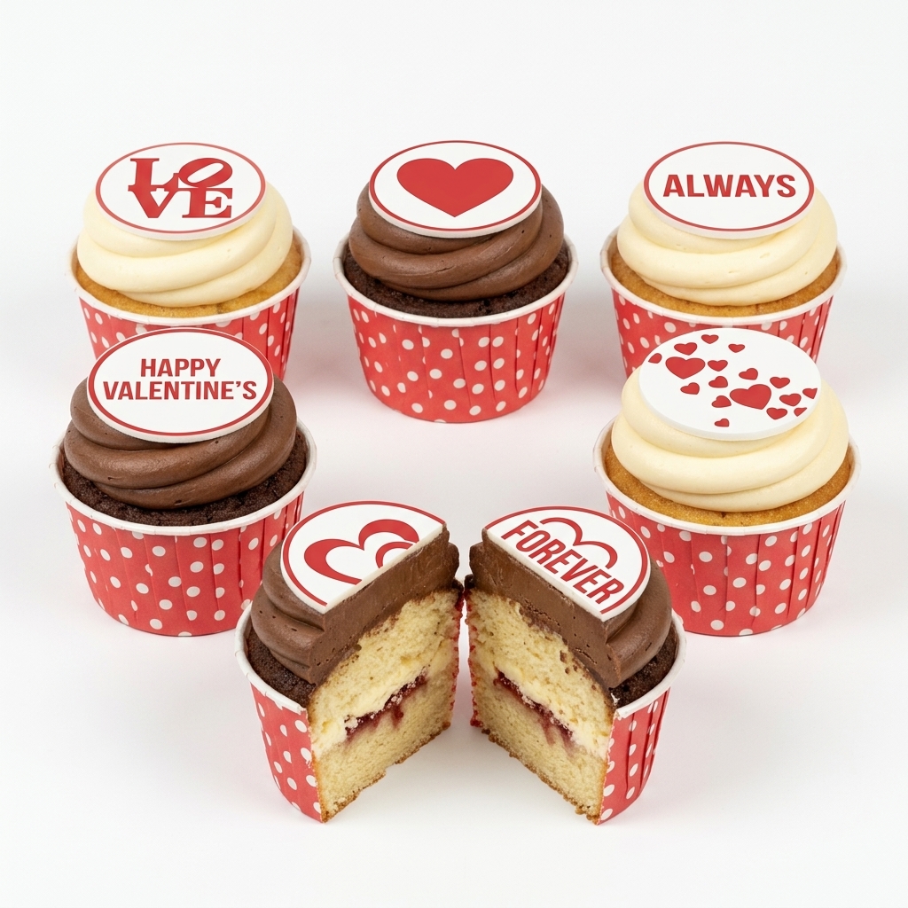 Valentine's Day Love Heart Cupcakes