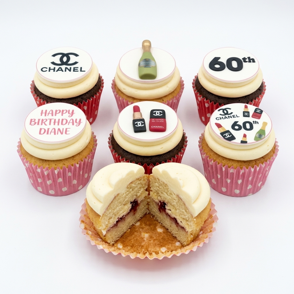 Chanel Themed Birthday Cupcakes for Her