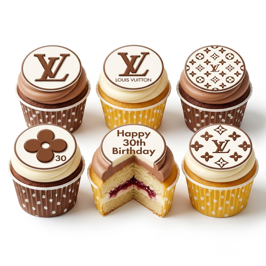 Louis Vuitton Birthday Cupcakes