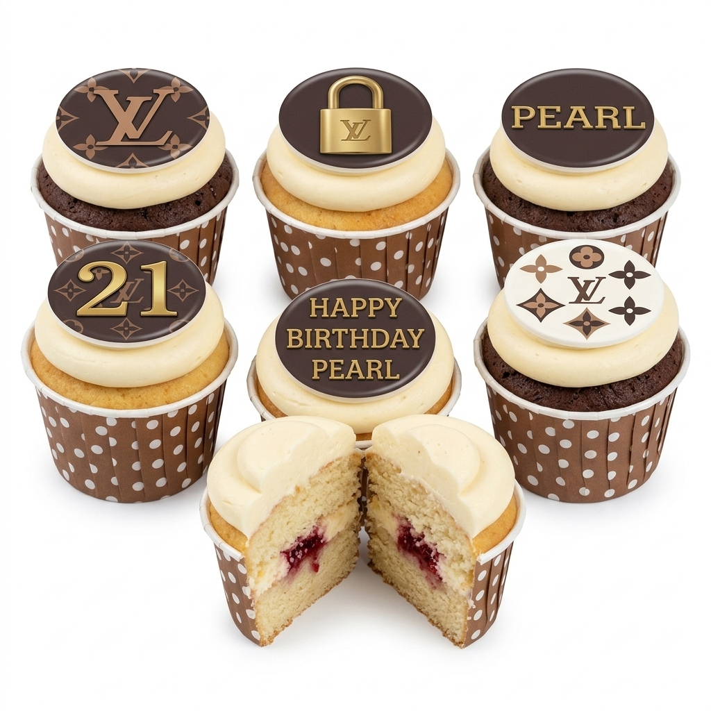 Luxury Designer Birthday Cupcakes for Her