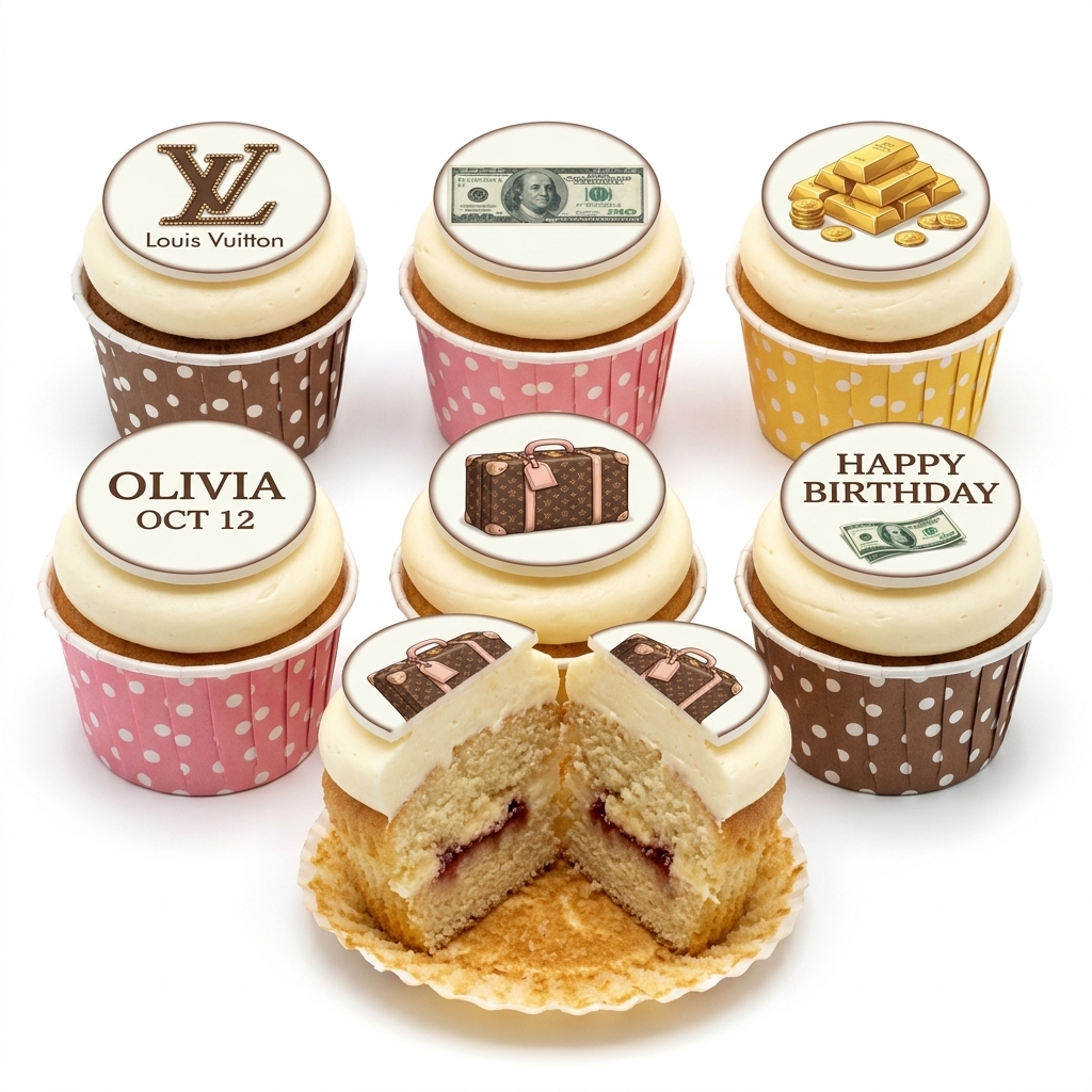 Louis Vuitton Theme Birthday Cupcakes