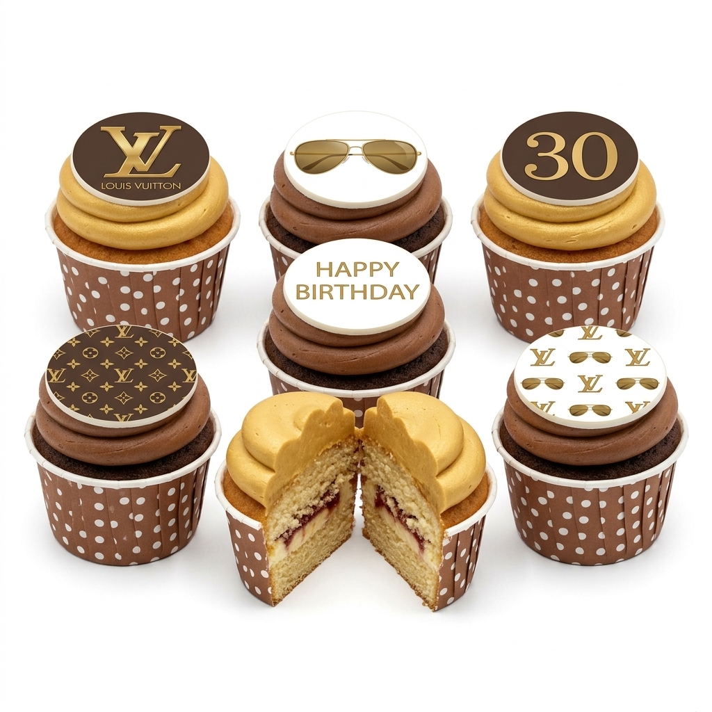 Louis Vuitton Theme Birthday Cupcakes